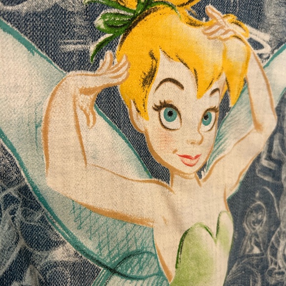 disney studio collection kids jean denim jacket Tinkerbell size M 7/8 - Picture 4 of 4